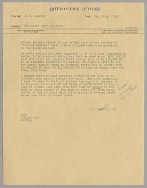 [Letter from Isaac Herbert Kempner Jr., to Isaac Herbert Kempner, My 19, 1953]