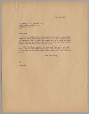 [Letter from A. H. Blackshear Jr. to Isaac Herbert Kempner Jr., May 7, 1945]