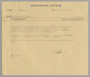 [Letter from Isaac Herbert Kempner Jr. to Isaac Herbert Kempner, July 9, 1953]