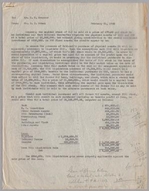 [Letter from R. I. Mehan to I. H. Kempner, February 21, 1946]