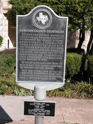 Historic Plaque, Hamilton County Courthouse
