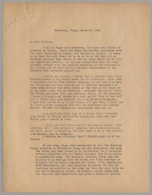 [Letter from Isaac Herbert Kempner to Isaac Herbert Kempner Jr., March 29, 1945]