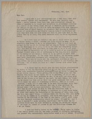 [Letter from Isaac Herbert Kempner Jr. to Isaac Herbert Kempner, January 31, 1945]