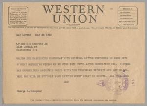 [Letter from Isaac Herbert Kempner to Isaac Herbert Kempner Jr., May 28, 1945]
