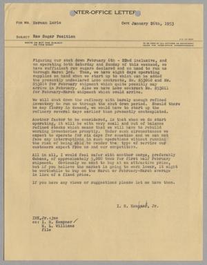 [Letter from I. H. Kempner, Jr. to Herman Lurie, January 26, 1953]