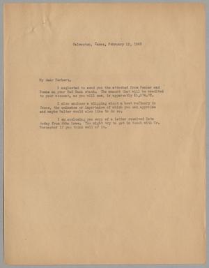 [Letter to Isaac Herbert Kempner Jr., February 12, 1945]