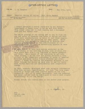 [Letter from Isaac Herbert Kempner Jr., to Isaac Herbert Kempner, May 14, 1953]