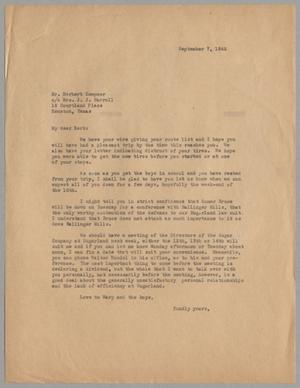 [Letter to Isaac Herbert Kempner Jr., Mary Josephine Carroll, September 7, 1945]