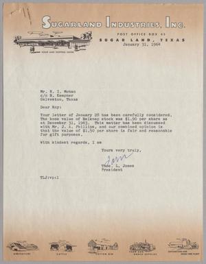 [Letter from Thomas L. James to R. I. Mehan, January 31, 1964]