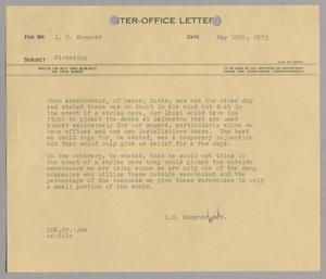 [Letter from Isaac Herbert Kempner Jr., to Isaac Herbert Kempner, May 19, 1953]