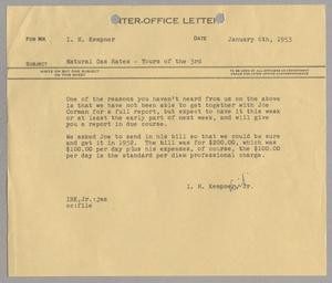[Letter from I. H. Kempner, Jr. to I. H. Kempner, January 6, 1953]