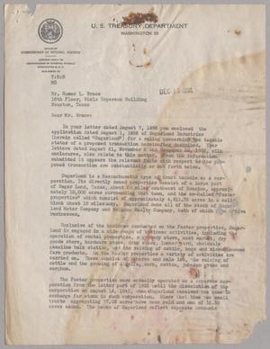 [Letter from Frances B. Rapp to Homer L. Bruce, December 13, 1956]