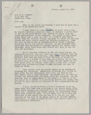 [Letter from I. H. Kempner, Jr. to I. H. Kempner, April 10, 1953]