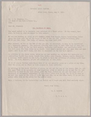 [Letter from G. D. Ulrich to A. C. Simmons, Jr., May 9, 1932]