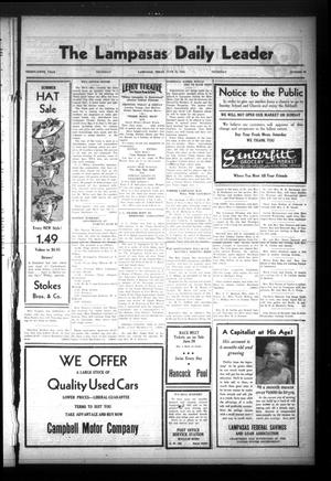 Primary view of object titled 'The Lampasas Daily Leader (Lampasas, Tex.), Vol. 35, No. 88, Ed. 1 Thursday, June 16, 1938'.