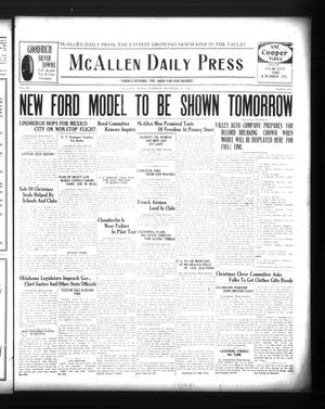 McAllen Daily Press (McAllen, Tex.), Vol. 6, No. 294, Ed. 1 Tuesday, December 13, 1927