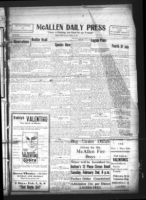 McAllen Daily Press (McAllen, Tex.), Vol. 6, No. 26, Ed. 1 Saturday, January 30, 1926