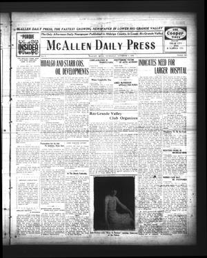 McAllen Daily Press (McAllen, Tex.), Vol. 5, No. 263, Ed. 1 Thursday, November 4, 1926