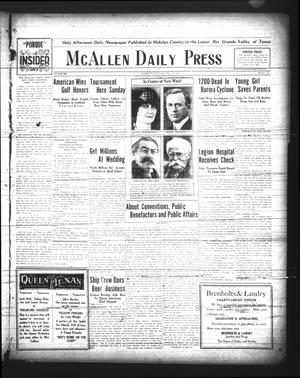 McAllen Daily Press (McAllen, Tex.), Vol. 6, No. 129, Ed. 1 Saturday, May 29, 1926