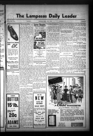 The Lampasas Daily Leader (Lampasas, Tex.), Vol. 35, No. 28, Ed. 1 Thursday, April 7, 1938