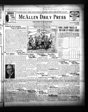 Primary view of object titled 'McAllen Daily Press (McAllen, Tex.), Vol. 6, No. 238, Ed. 1 Friday, October 7, 1927'.