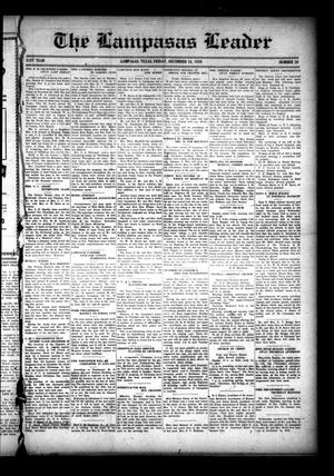 Primary view of object titled 'The Lampasas Leader (Lampasas, Tex.), Vol. 51, No. 10, Ed. 1 Friday, December 16, 1938'.