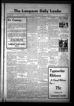The Lampasas Daily Leader (Lampasas, Tex.), Vol. 35, No. 233, Ed. 1 Saturday, October 29, 1938