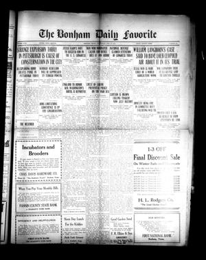 The Bonham Daily Favorite (Bonham, Tex.), Vol. 27, No. 193, Ed. 1 Wednesday, February 18, 1925