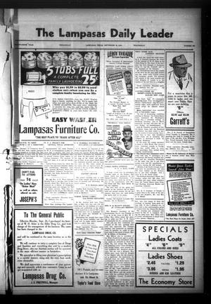 Primary view of object titled 'The Lampasas Daily Leader (Lampasas, Tex.), Vol. 35, No. 206, Ed. 1 Wednesday, September 28, 1938'.