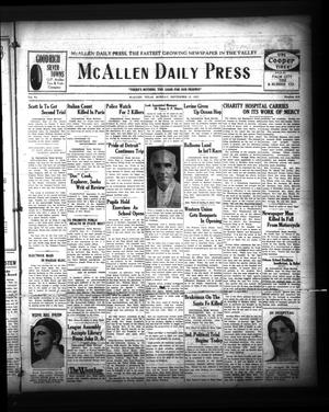 McAllen Daily Press (McAllen, Tex.), Vol. 6, No. 216, Ed. 1 Monday, September 12, 1927