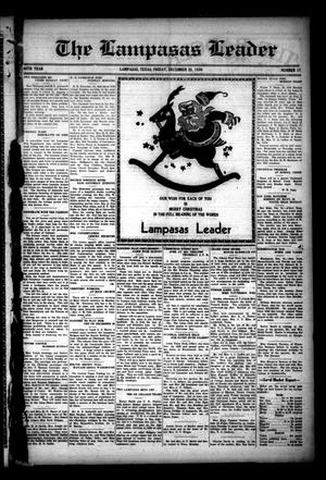 Primary view of object titled 'The Lampasas Leader (Lampasas, Tex.), Vol. 48, No. 11, Ed. 1 Friday, December 25, 1936'.