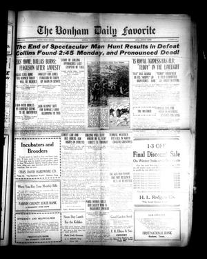 The Bonham Daily Favorite (Bonham, Tex.), Vol. 27, No. 192, Ed. 1 Tuesday, February 17, 1925
