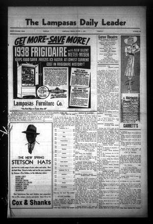 The Lampasas Daily Leader (Lampasas, Tex.), Vol. 34, No. 303, Ed. 1 Tuesday, March 1, 1938