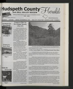 Hudspeth County Herald and Dell Valley Review (Dell City, Tex.), Vol. 57, No. 2, Ed. 1 Friday, November 23, 2012