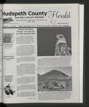 Hudspeth County Herald and Dell Valley Review (Dell City, Tex.), Vol. 56, No. 3, Ed. 1 Friday, December 2, 2011