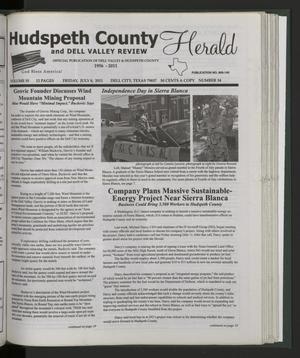 Primary view of object titled 'Hudspeth County Herald and Dell Valley Review (Dell City, Tex.), Vol. 55, No. 34, Ed. 1 Friday, July 8, 2011'.