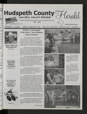 Primary view of object titled 'Hudspeth County Herald and Dell Valley Review (Dell City, Tex.), Vol. 56, No. 12, Ed. 1 Friday, February 3, 2012'.
