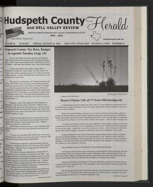 Primary view of object titled 'Hudspeth County Herald and Dell Valley Review (Dell City, Tex.), Vol. 56, No. 39, Ed. 1 Friday, August 10, 2012'.