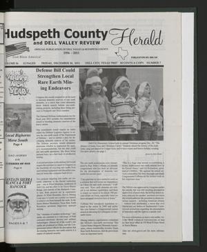 Primary view of object titled 'Hudspeth County Herald and Dell Valley Review (Dell City, Tex.), Vol. 56, No. 7, Ed. 1 Friday, December 30, 2011'.