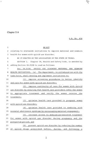 86th Texas Legislature, Regular Session, Senate Bill 436, Chapter 514