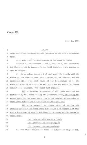 86th Texas Legislature, Regular Session, House Bill 1535, Chapter 772