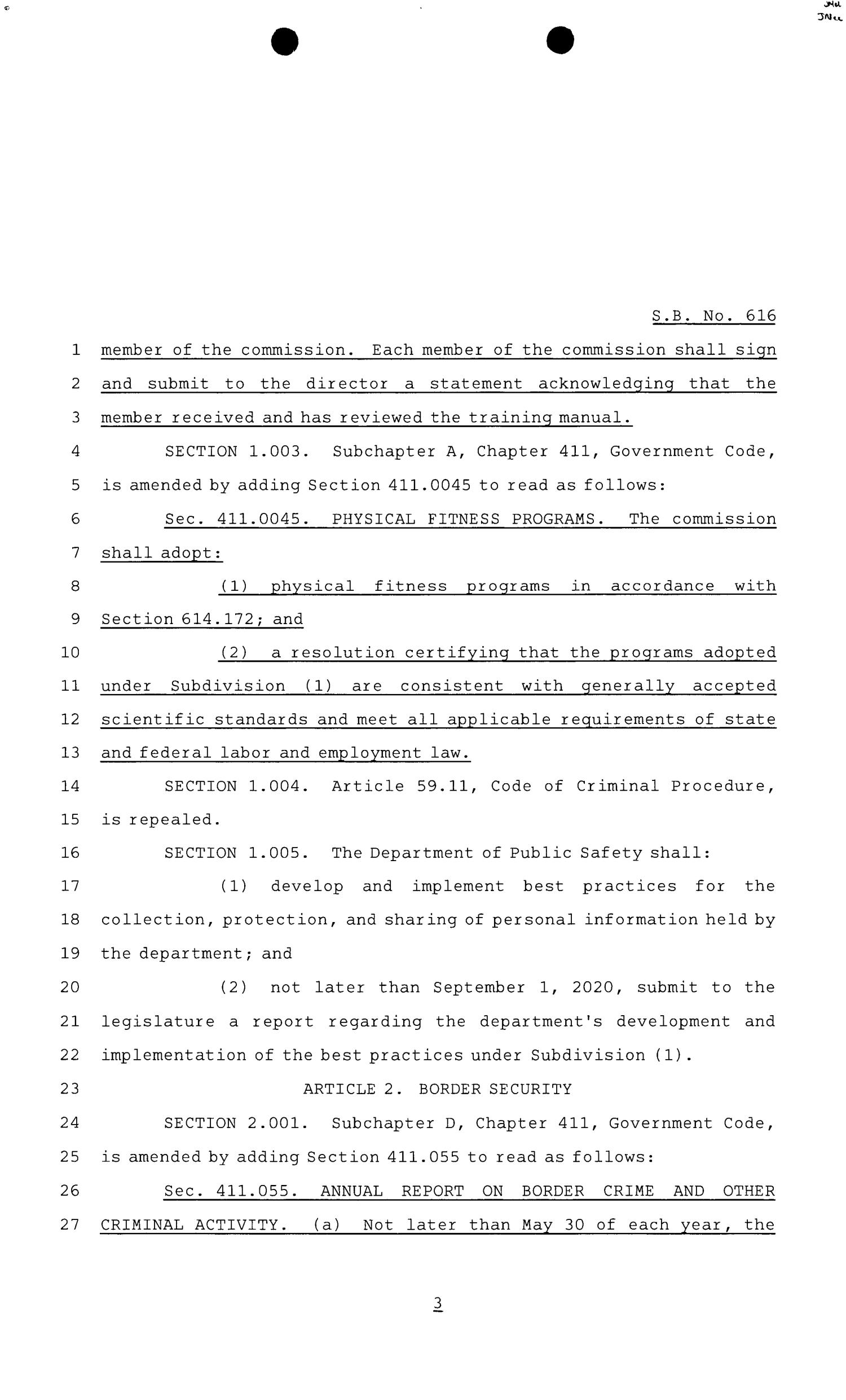 86th Texas Legislature, Regular Session, Senate Bill 616, Chapter 595
                                                
                                                    [Sequence #]: 3 of 137
                                                