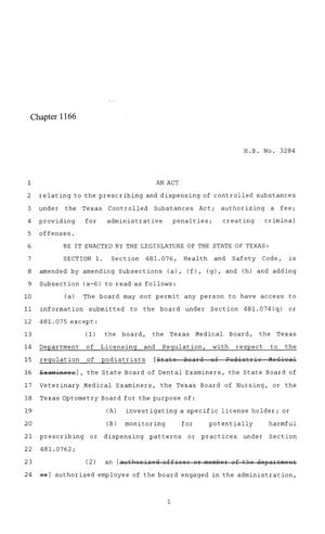 86th Texas Legislature, Regular Session, House Bill 3284, Chapter 1166