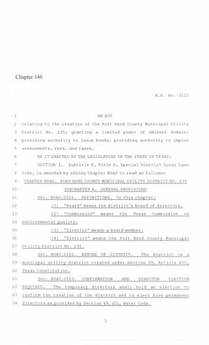 86th Texas Legislature, Regular Session, House Bill 3122, Chapter 146