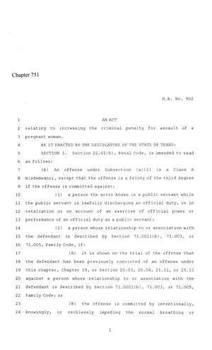 86th Texas Legislature, Regular Session, House Bill 902, Chapter 751