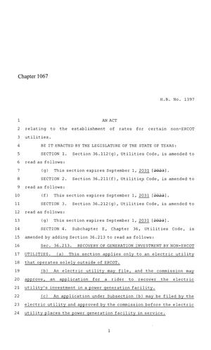 86th Texas Legislature, Regular Session, House Bill 1397, Chapter 1067
