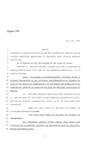 86th Texas Legislature, Regular Session, House Bill 3703, Chapter 1300