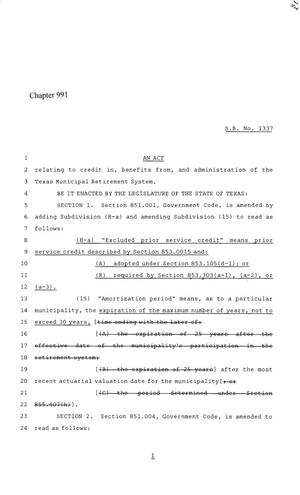 86th Texas Legislature, Regular Session, Senate Bill 1337, Chapter 991
