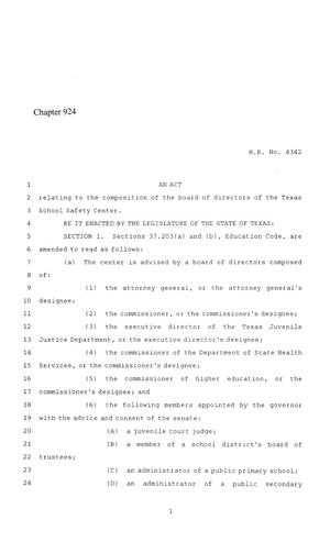 86th Texas Legislature, Regular Session, House Bill 4342, Chapter 924