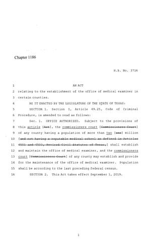 86th Texas Legislature, Regular Session, House Bill 3716, Chapter 1186